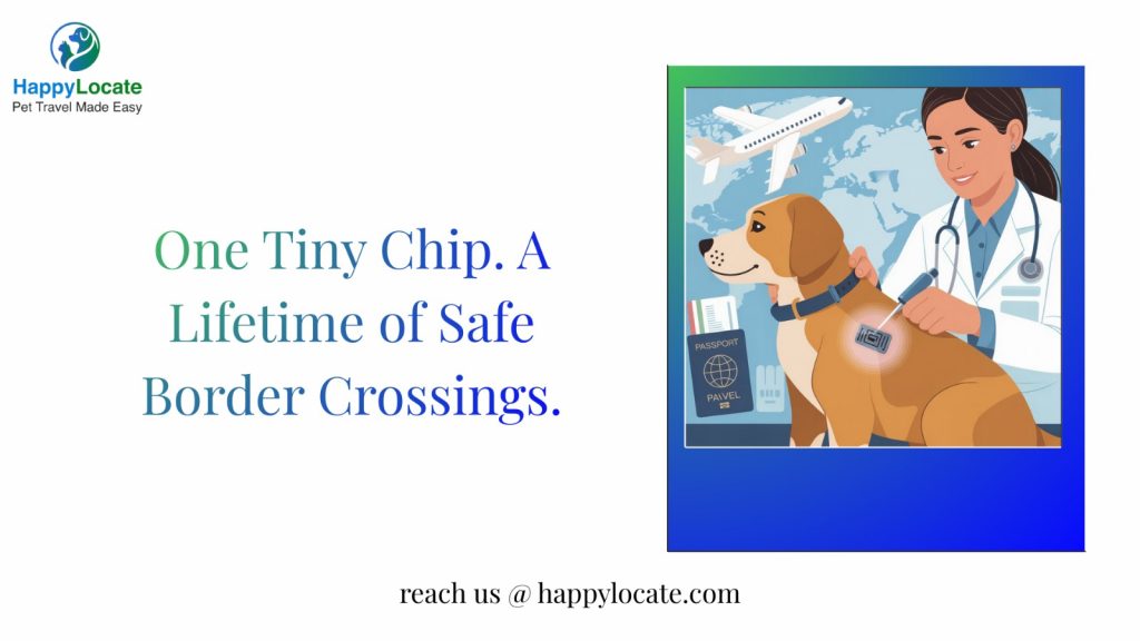 Microchipping: A must-have ID for a pet to travel across a border.