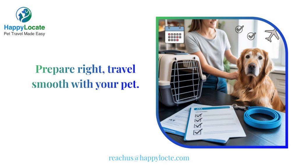 What are the important preparations required before traveling with my pet?