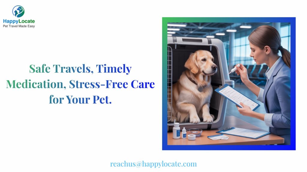How is pet medication handled if my pet requires it while traveling?